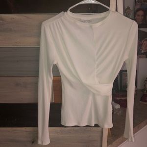 Topshop White Top - long sleeves